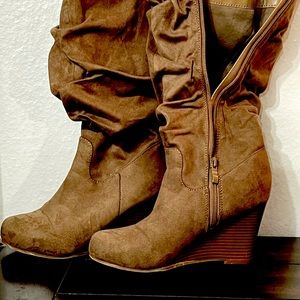TG knee high wedge boots